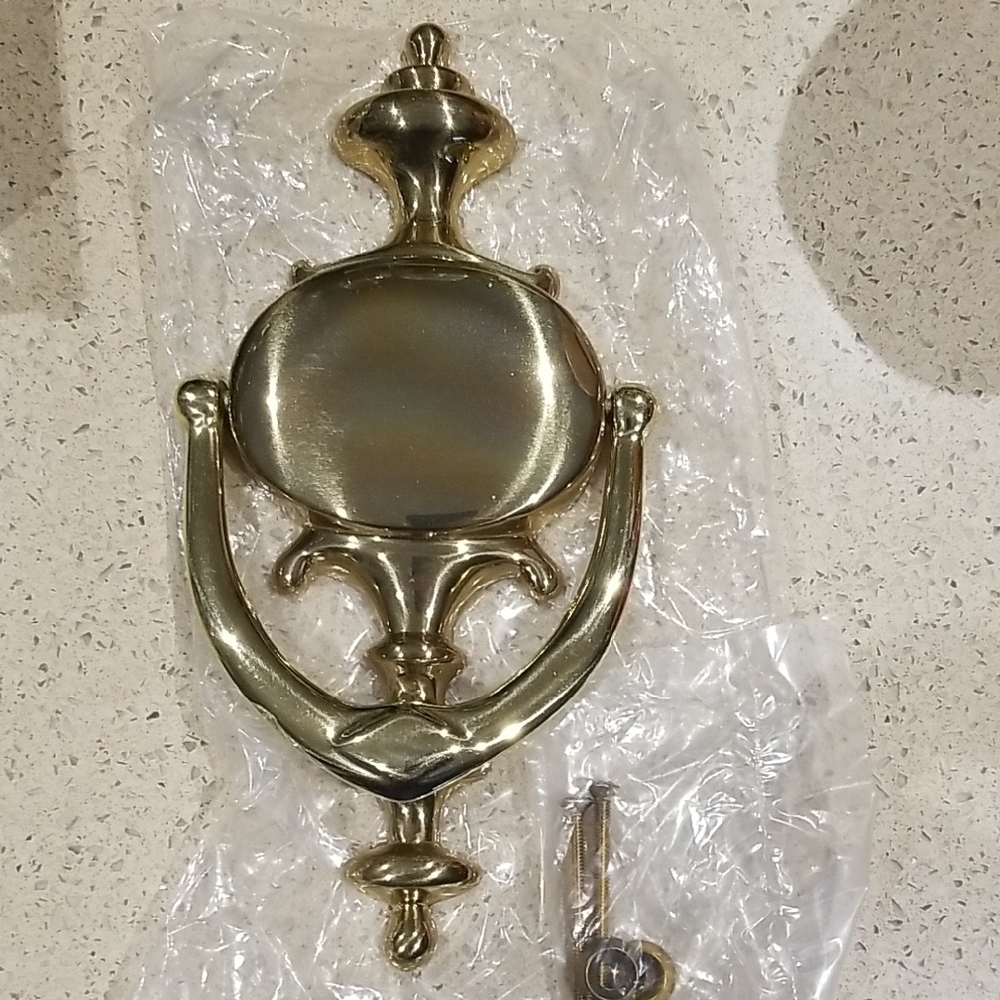 Elegant Gold Door Knocker Solid Brass